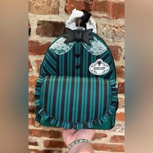Disney Parks 2025 Haunted Mansion Ghost Host Loungefly Mini Backpack NEW